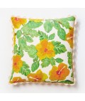 Bonnie and Neil | Cushion 60cm | Hibiscus | Yellow